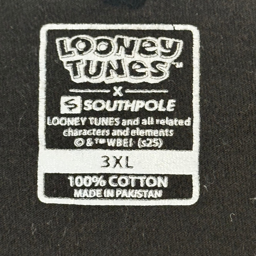 Y2K Southpole Looney Tunes Wile E Coyote Roadrunner Shirt Men 3XL Black Acme - Picture 3 of 5